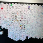Visitor feedback wall at Queer Britain, the national LGBTQ+ museum