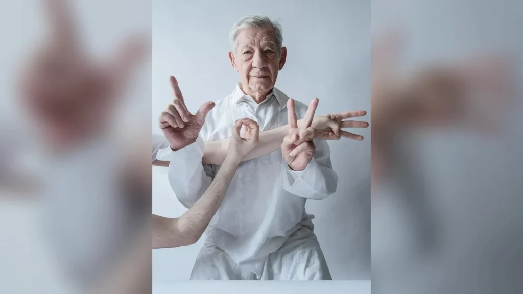 Ian McKellen in Tim Walker's portrait Love, London, 2023, from Fairyland: Love and Legends